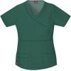 imageDickies Gen Flex Women Scrubs Top Mock Wrap 817355Hunter Green