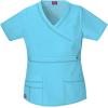 imageDickies Gen Flex Women Scrubs Top Mock Wrap 817355Icy Turquoise