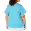 imageDickies Gen Flex Women Scrubs Top Mock Wrap 817355Icy Turquoise