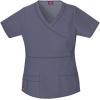 imageDickies Gen Flex Women Scrubs Top Mock Wrap 817355Light Pewter