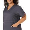 imageDickies Gen Flex Women Scrubs Top Mock Wrap 817355Light Pewter
