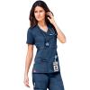 imageDickies Gen Flex Women Scrubs Top Mock Wrap 817355Navy