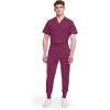 imageDickies Mens Scrub Pant Jogger with Waistband 5 Pockets ampamp 360 Stretch DK040Wine