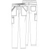 imageDickies Mens Scrub Pant Mid Rise Straight Leg Pants with 6 Pockets Zip Fly Front DK220Deep Forest