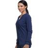 imageDickies Scrub Jackets For Woman Snap Front Warmup Jacket With 2 Pockets  DK305Navy
