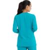 imageDickies Scrub Jackets For Woman Snap Front Warmup Jacket With 2 Pockets  DK305Teal Blue