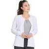 imageDickies Scrub Jackets For Woman Snap Front Warmup Jacket With 2 Pockets  DK305White