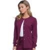 imageDickies Scrub Jackets For Woman Snap Front Warmup Jacket With 2 Pockets  DK305Wine