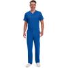 imageDickies Scrub Pant for Men Natural Rise Drawstring Bottoms with 6 Pockets and Back Elastic Waistband  DK015Royal