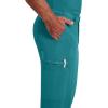 imageDickies Scrub Pant for Men Natural Rise Drawstring Bottoms with 6 Pockets and Back Elastic Waistband  DK015Teal Blue