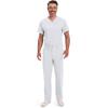 imageDickies Scrub Pant for Men Natural Rise Drawstring Bottoms with 6 Pockets and Back Elastic Waistband  DK015White