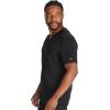 imageDickies Scrub Top for Men with Zip Chest Pocket Rib Knit ID Badge at 2Way Stretch Durable ampamp Breathable Fabric  DK865Black