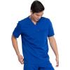 imageDickies Scrub Top for Men with Zip Chest Pocket Rib Knit ID Badge at 2Way Stretch Durable ampamp Breathable Fabric  DK865Galaxy Blue