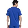 imageDickies Scrub Top for Men with Zip Chest Pocket Rib Knit ID Badge at 2Way Stretch Durable ampamp Breathable Fabric  DK865Galaxy Blue