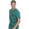 imageDickies Scrub Top for Men with Zip Chest Pocket Rib Knit ID Badge at 2Way Stretch Durable ampamp Breathable Fabric  DK865Hunter Green