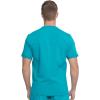 imageDickies Scrub Top for Men with Zip Chest Pocket Rib Knit ID Badge at 2Way Stretch Durable ampamp Breathable Fabric  DK865Teal Blue