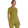 imageDickies VNeck Scrub Top with 5 Pockets Shirttail Hem and BiStretch Technology DK875Bronze Mist