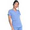 imageDickies VNeck Scrub Top with 5 Pockets Shirttail Hem and BiStretch Technology DK875Ciel