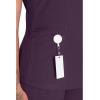 imageDickies VNeck Scrub Top with 5 Pockets Shirttail Hem and BiStretch Technology DK875Deep Amethyst