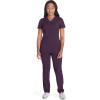 imageDickies VNeck Scrub Top with 5 Pockets Shirttail Hem and BiStretch Technology DK875Deep Amethyst