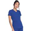 imageDickies VNeck Scrub Top with 5 Pockets Shirttail Hem and BiStretch Technology DK875Galaxy Blue