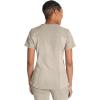 imageDickies VNeck Scrub Top with 5 Pockets Shirttail Hem and BiStretch Technology DK875Heather Blonde Wood
