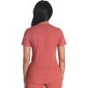 imageDickies VNeck Scrub Top with 5 Pockets Shirttail Hem and BiStretch Technology DK875Heather Clay