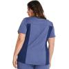 imageDickies VNeck Scrub Top with 5 Pockets Shirttail Hem and BiStretch Technology DK875Heather Navy