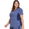 imageDickies VNeck Scrub Top with 5 Pockets Shirttail Hem and BiStretch Technology DK875Heather Navy