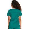 imageDickies VNeck Scrub Top with 5 Pockets Shirttail Hem and BiStretch Technology DK875Hunter Green
