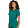 imageDickies VNeck Scrub Top with 5 Pockets Shirttail Hem and BiStretch Technology DK875Hunter Green