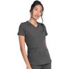 imageDickies VNeck Scrub Top with 5 Pockets Shirttail Hem and BiStretch Technology DK875Pewter