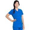 imageDickies VNeck Scrub Top with 5 Pockets Shirttail Hem and BiStretch Technology DK875Royal