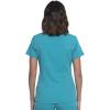 imageDickies VNeck Scrub Top with 5 Pockets Shirttail Hem and BiStretch Technology DK875Teal Blue