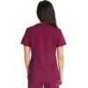 imageDickies VNeck Scrub Top with 5 Pockets Shirttail Hem and BiStretch Technology DK875Wine