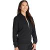 imageDickies Women Scrub Jacket Zip Front WarmUp Rib Knit Collar with 2 Welt Pocket DK365Black