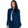 imageDickies Women Scrub Jacket Zip Front WarmUp Rib Knit Collar with 2 Welt Pocket DK365Navy