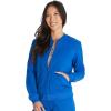 imageDickies Women Scrub Jacket Zip Front WarmUp Rib Knit Collar with 2 Welt Pocket DK365Royal