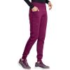 imageDickies Women Scrub Pant Mid Rise Jogger with 5 Pocket and Elastic Waistband DK155Wine