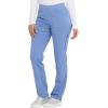 imageDickies Women Scrub Pullon Pant Mid Rise Tapered Leg Bottoms with 6 Pockets ampamp RibKnit Waistband DK135Ciel
