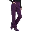 imageDickies Women Scrub Pullon Pant Mid Rise Tapered Leg Bottoms with 6 Pockets ampamp RibKnit Waistband DK135Eggplant