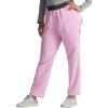 imageDickies Women Scrub Pullon Pant Mid Rise Tapered Leg Bottoms with 6 Pockets ampamp RibKnit Waistband DK135Frosted Strawberry