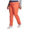 imageDickies Women Scrub Pullon Pant Mid Rise Tapered Leg Bottoms with 6 Pockets ampamp RibKnit Waistband DK135Heather Mystic Peach