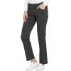 imageDickies Women Scrub Pullon Pant Mid Rise Tapered Leg Bottoms with 6 Pockets ampamp RibKnit Waistband DK135Pewter