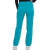 imageDickies Women Scrub Pullon Pant Mid Rise Tapered Leg Bottoms with 6 Pockets ampamp RibKnit Waistband DK135Teal Blue