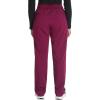 imageDickies Women Scrub Pullon Pant Mid Rise Tapered Leg Bottoms with 6 Pockets ampamp RibKnit Waistband DK135Wine
