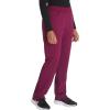 imageDickies Women Scrub Pullon Pant Mid Rise Tapered Leg Bottoms with 6 Pockets ampamp RibKnit Waistband DK135Wine