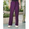 imageDickies Women and Men Natural Rise Pant with 2 Pockets and Adjustable Drawstring 83006Eggplant