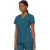 imageDickies Womens EDS Signature Scrubs Jr Fit Mock Wrap TopCaribbean Blue