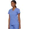 imageDickies Womens EDS Signature Scrubs Jr Fit Mock Wrap TopCeil Blue